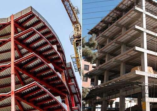 تفاوت های سازه های فلزی و بتنی